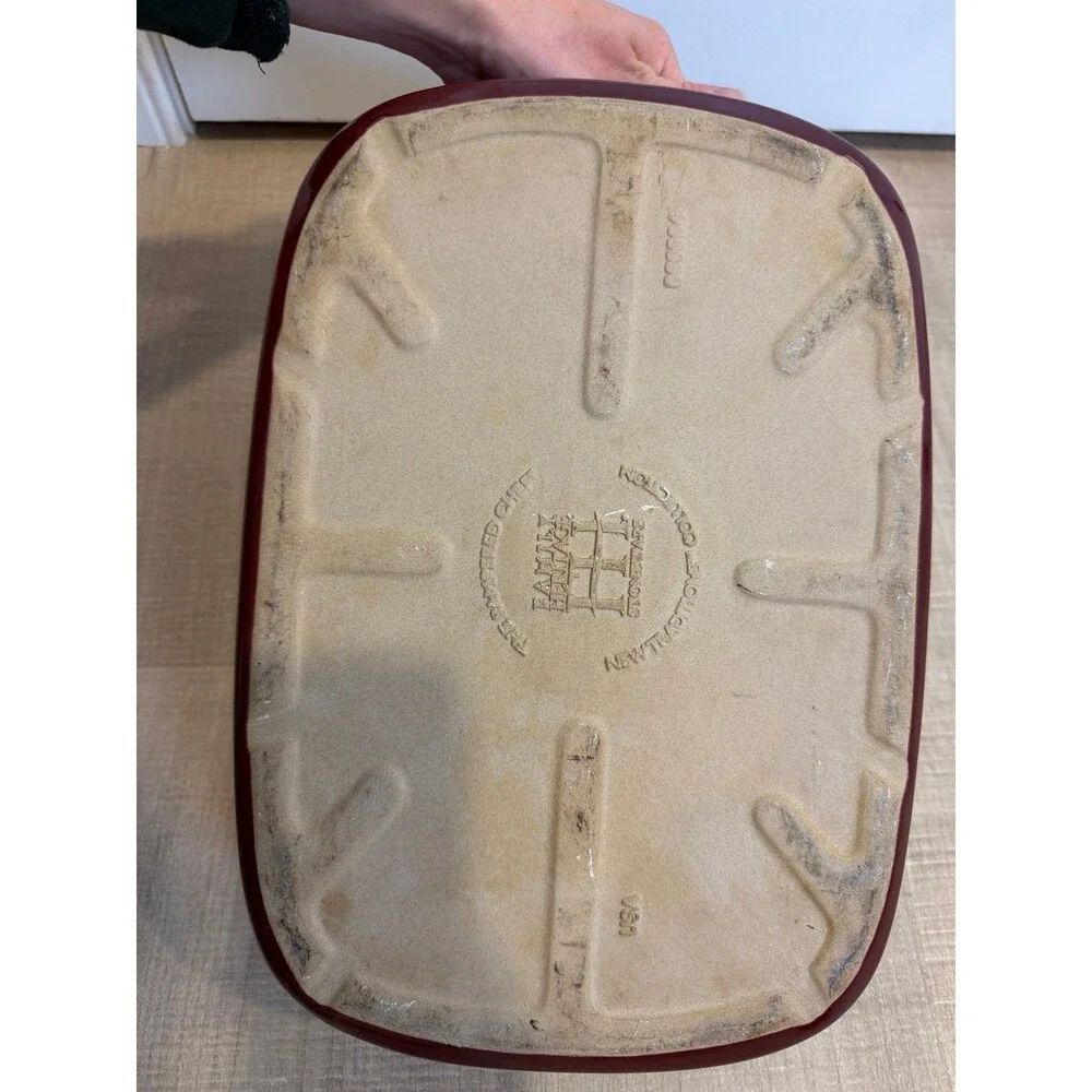 Pampered Chef Stone Rectangular Baker Cranberry 9x13 Baker Stoneware Stone Casse